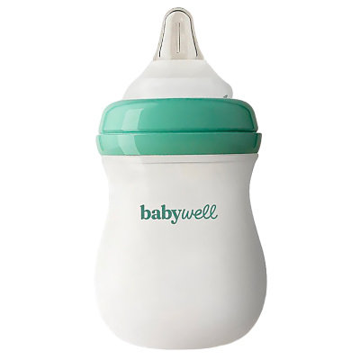 Бутылочка для кормления из стекла с покрытием из силикона 160 мл Babywell 27041 1